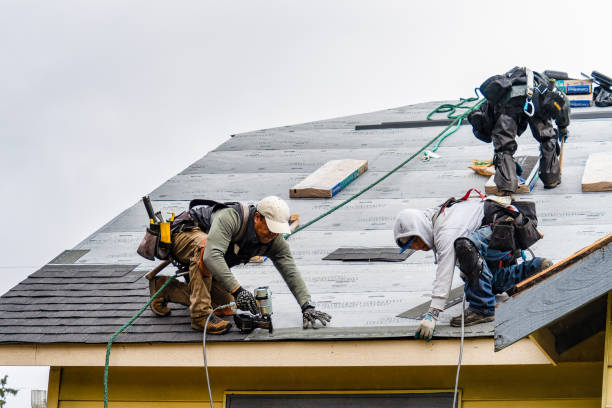 Professional Gutter Installation technician working in Portage, PA